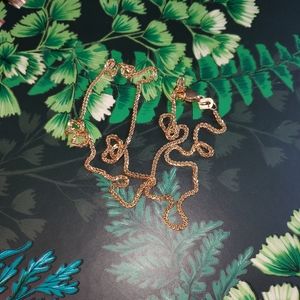 ~16" 14k SOLID yellow gold rope chain